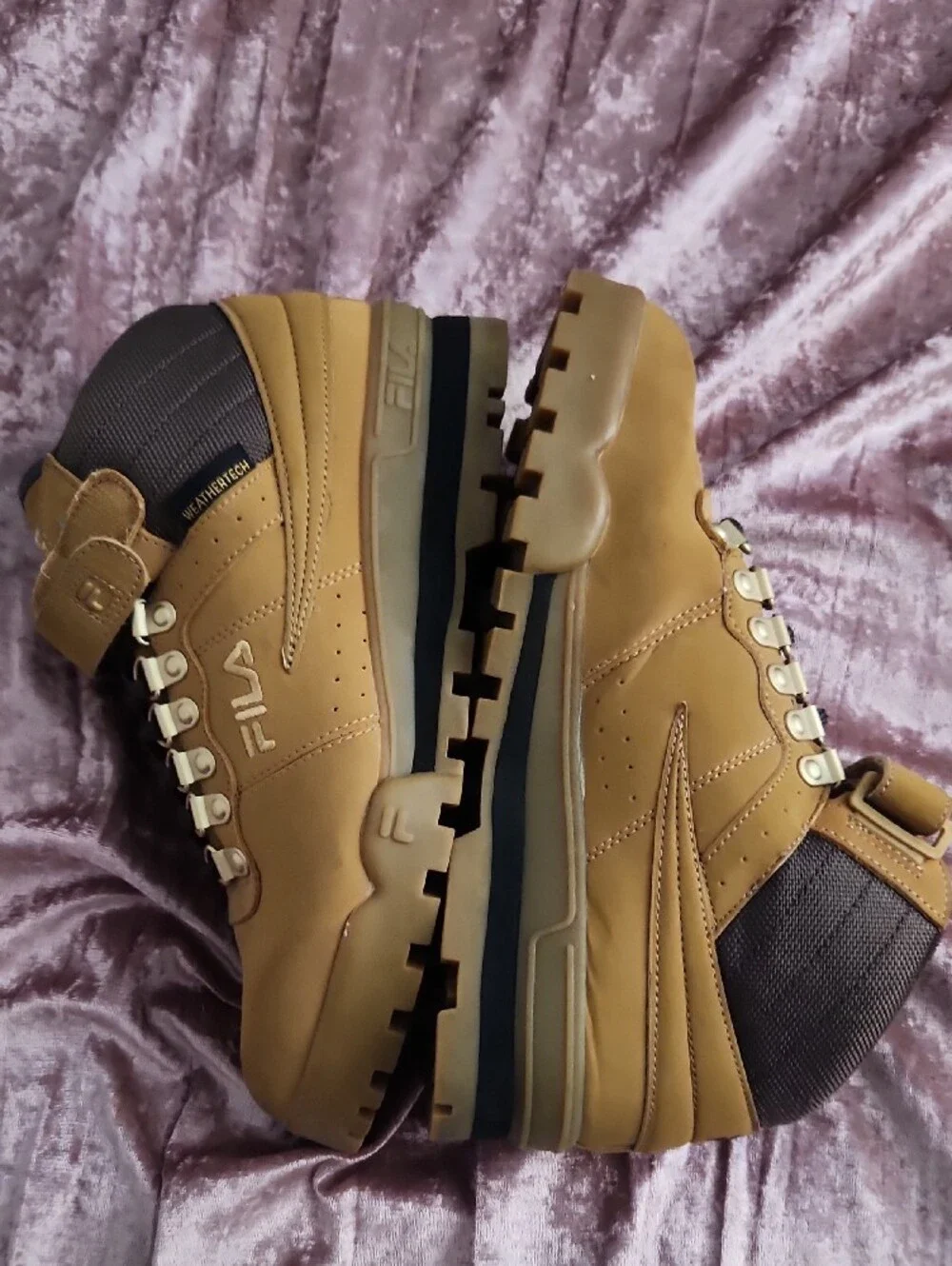 FILA Men's Wheat/Tan High-Top Work Boots